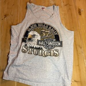Anvil Gray Harley-Davidson Graphic Tank Top‎ - Men's